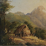 Landscape in Montagne with the Cabin, Galipan, 1854, Камиль Писсарро