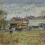 End of the Trolley Line, Oak Park, Illinois, 1893, Чайлд Фредерик Хассам