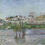 Картины с аукционов Sotheby’s - Camille Pissarro - The Flood at Pontoise, 1882
