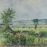 Картины с аукционов Sotheby’s - Camille Pissarro - The Valley of the Siene near Damps, the Garden of Octave Mirbeau, 1892