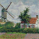 The Windmill at Knokke, 1894, Camille Pissarro