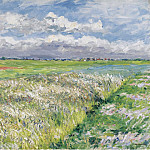 The Plain of Gennevilliers, Etude in Yellow and Green, 1884, Gustave Caillebotte