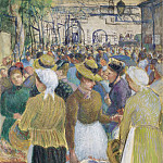 Poultry Market at Gisors, 1890, Камиль Писсарро