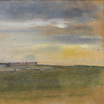 Landscape, the Sunset, 1869, Edgar Degas
