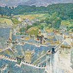 Rooftops, Pont-Aven, Brittany, 1897, Чайлд Фредерик Хассам