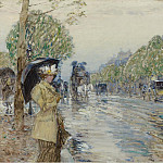 Rainy Day on the Avenue, 1893, Чайлд Фредерик Хассам