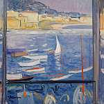 Villefranche-sur-Mer, Window Viewing on the Sea, 1926, Henri Lebasque