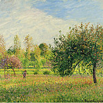 Meadow at Eragny, Summer, Sun, Late Afternoon, 1901, Камиль Писсарро