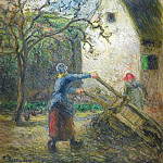 Woman Empting the Hand-Cart, 1880, Camille Pissarro