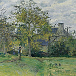 The House of Piette at Montfoucault, 1874, Camille Pissarro