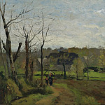 Woman and Child on the Way, Winter, 1869-70, Camille Pissarro