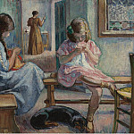 Henri Lebasque Sewing Girls, Henri Lebasque