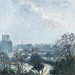 The Garden of Tuileries and Pavilion de Flore, Snow Effect, 1899, Камиль Писсарро
