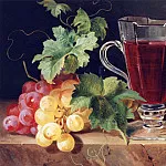 часть 3 -- European art Европейская живопись - Josef Schuster Grapes and a Jug of Wine on a Ledge 12253 2426