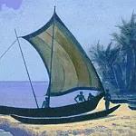 Рерих Н.К. (Часть 4) - Цейлон (Парусная лодка на песке)
