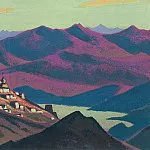 Рерих Н.К. (Часть 4) - Тибет. Озеро Ям-цо #103 Озеро Ям-Цо (Селение в горах)