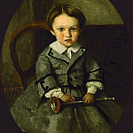 Maurice Robert as a child. Oil on canvas () 29 x 23 cm RF 2600, Jean-Baptiste-Camille Corot