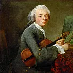 Part 1 Louvre - Chardin, Jean-Baptiste Simeon -- Le jeune homme au violon-young man with violin. Charles Theodose Godefroy, elder son of the jeweller Charles Godefroy Oil on canvas, 67, 5 x 74, 5 cm R.F.1706