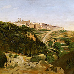 Volterra, le municipe-Volterra, Italy, 1834. See also 40-11-10/68 Canvas, 70, 5 x 94 cm R.F.1618, Jean-Baptiste-Camille Corot