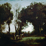 The Dance of the Nymphs (). Oil on canvas 49 x 77.5 cm RF 73, Jean-Baptiste-Camille Corot