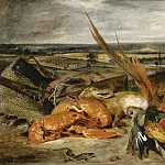 часть 1 Лувр - Делакруа, Эжен (1798 Шарантон-Сен-Морис - 1863 Париж) -- Натюрморт с омаром