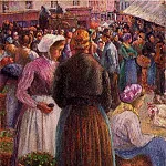 Камиль Писсарро - Рынок в Понтуазе (1895)