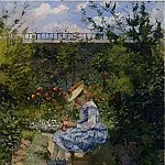 Камиль Писсарро - Жанна в саду, Понтуаз (1872)