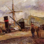 Camille Pissarro - Steamboats. (1883)