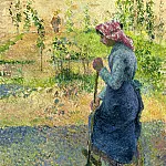 Камиль Писсарро - Крестьянка, копающая землю. (1882)