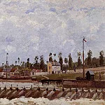 Camille Pissarro - Pontoise Dam. (1872)
