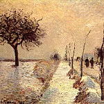 Камиль Писсарро - Дорога в Эраньи зимой (1885)