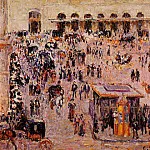 Камиль Писсарро - Двор у вокзала Сен-Лазар в Гавре (1893)