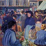 Камиль Писсарро - Рынок в Жизоре (1899)