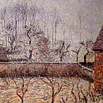 Камиль Писсарро - Пейзаж, мороз и туман, Эраньи (1892)