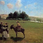 Камиль Писсарро - Прогулка на ослике в Ле-Рош-Гюйон 1864-65