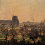 Камиль Писсарро - Сад Лувра - впечатление от тумана (1899)