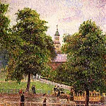 Камиль Писсарро - Церковь в Кью (1893)