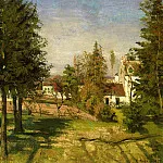 Камиль Писсарро - Сосны в Лувесьене (1870)