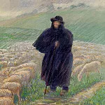Камиль Писсарро - Пастух, попавший под ливень 1889