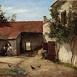 Камиль Писсарро - Двор фермы (1863)