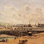 Камиль Писсарро - Дьеп, бухта Дюнкене, низкий прилив, утро (1902)