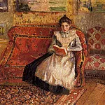 Камиль Писсарро - Жанная за чтением (1899)