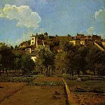 Camille Pissarro - The Gardens of lHermitage, Pontoise. (1867)