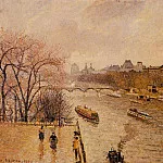 Камиль Писсарро - Лувр - после полудня, дождливая погода (1902)