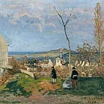 Адольф Генрих Лир - Лувесьен на фоне холма Мон-Валерьен