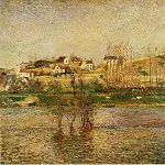 Камиль Писсарро - Паводок в Понтуазе (1882)