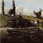 Камиль Писсарро - Повозка с дровами (1863)