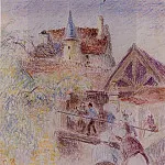 Камиль Писсарро - Ферма в Осни (1884)