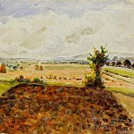 Камиль Писсарро - Пейзаж в Эраньи, ясный день (1890)