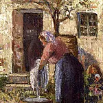 Камиль Писсарро - Стирающая женщина (1898)